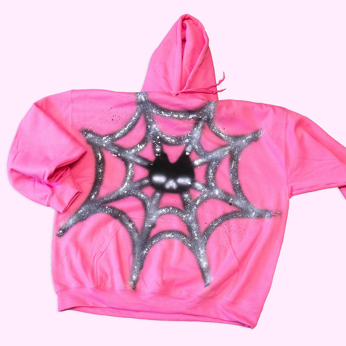 Unique "Cat in Spiderweb" Hoodie , large size