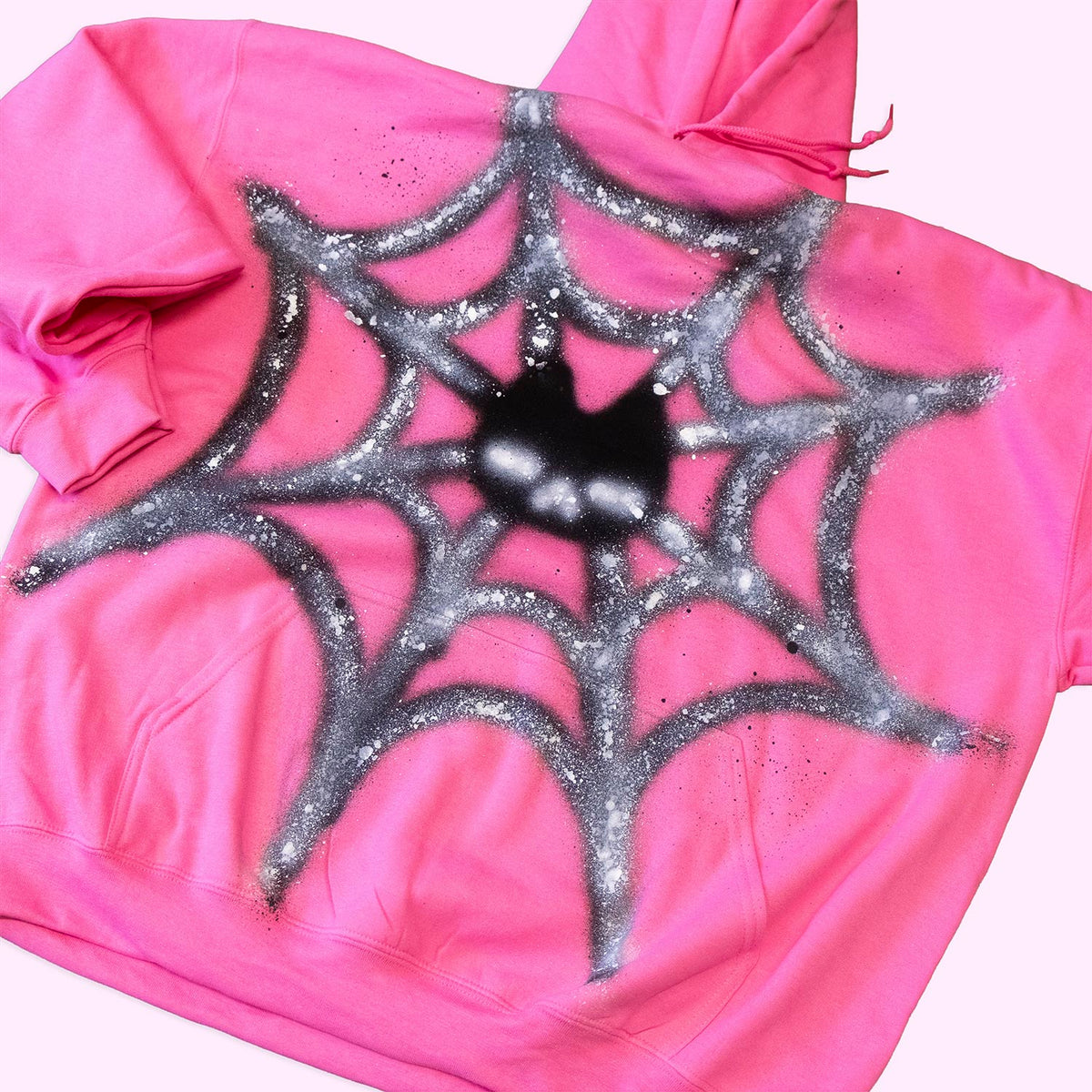 Unique "Cat in Spiderweb" Hoodie , large size