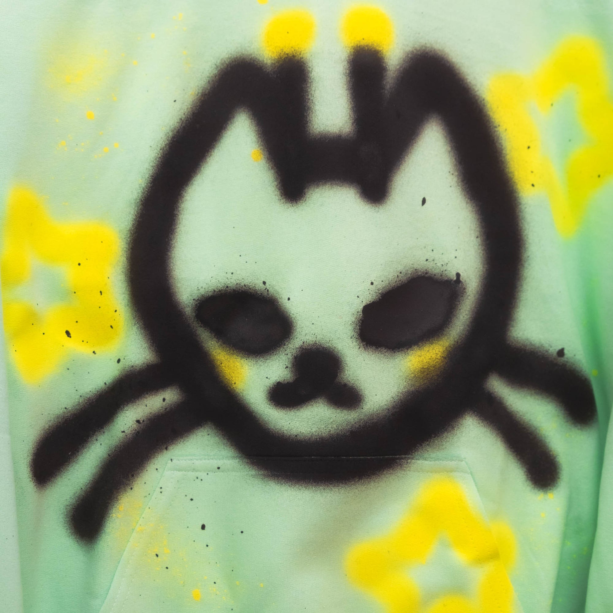 Chandail à capuchon "Chat alien" unique (M)