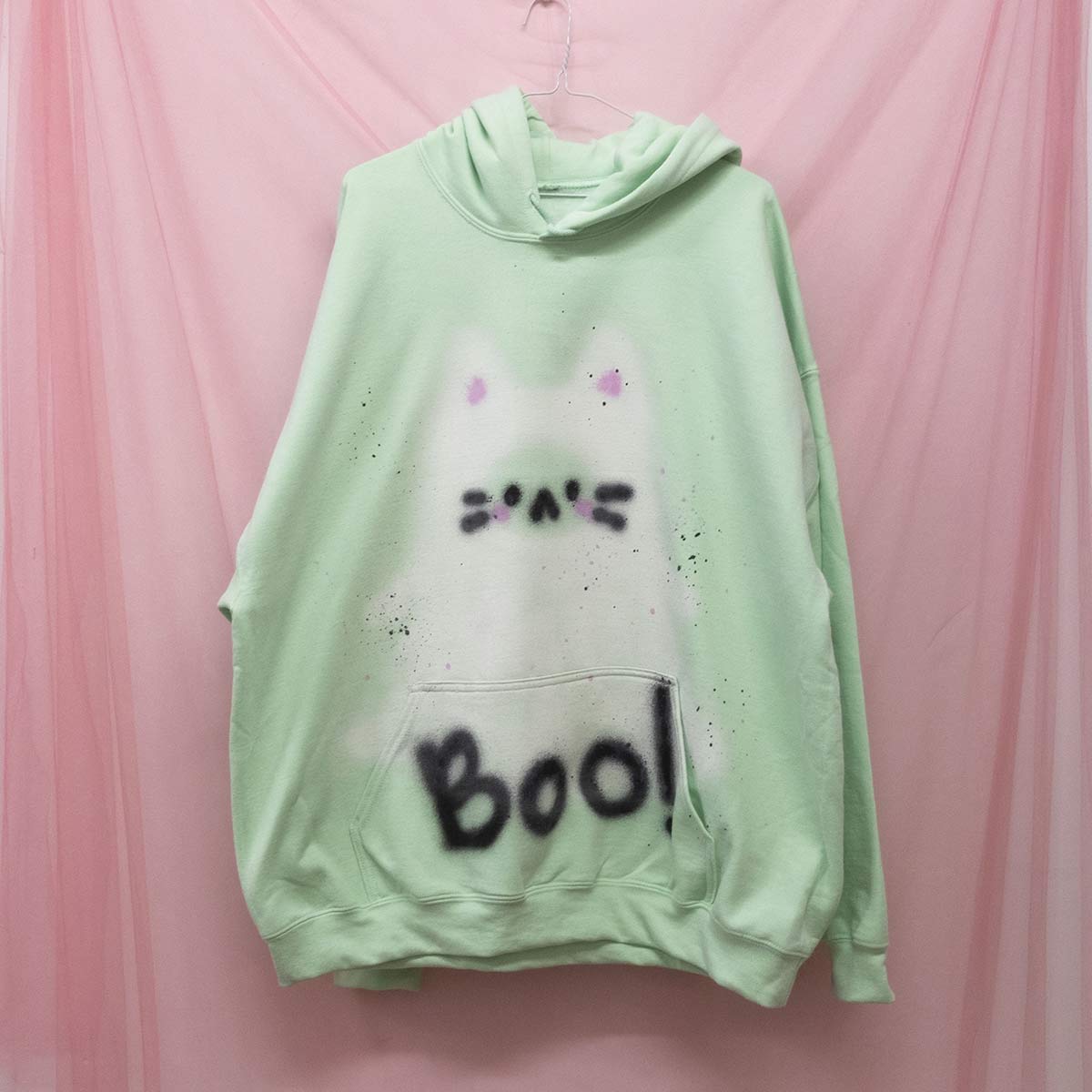 Spray Painted Boo! Hoodie (2XL)