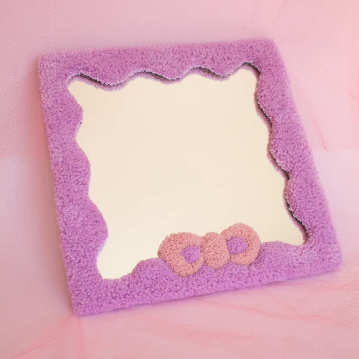 Wiggly Lilac Mirror (wall hanging)