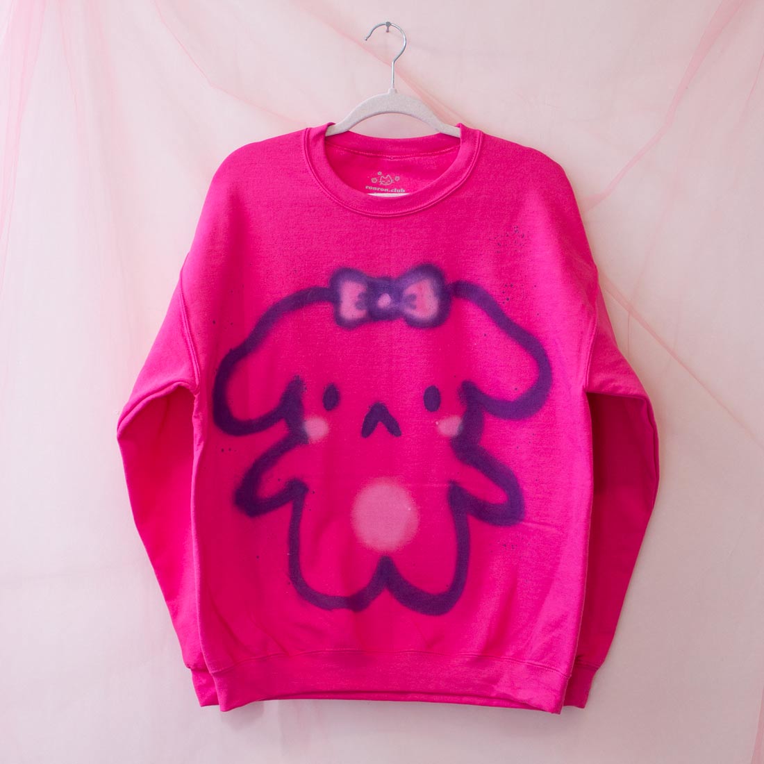 Spray painted Disco Bunny Crewneck