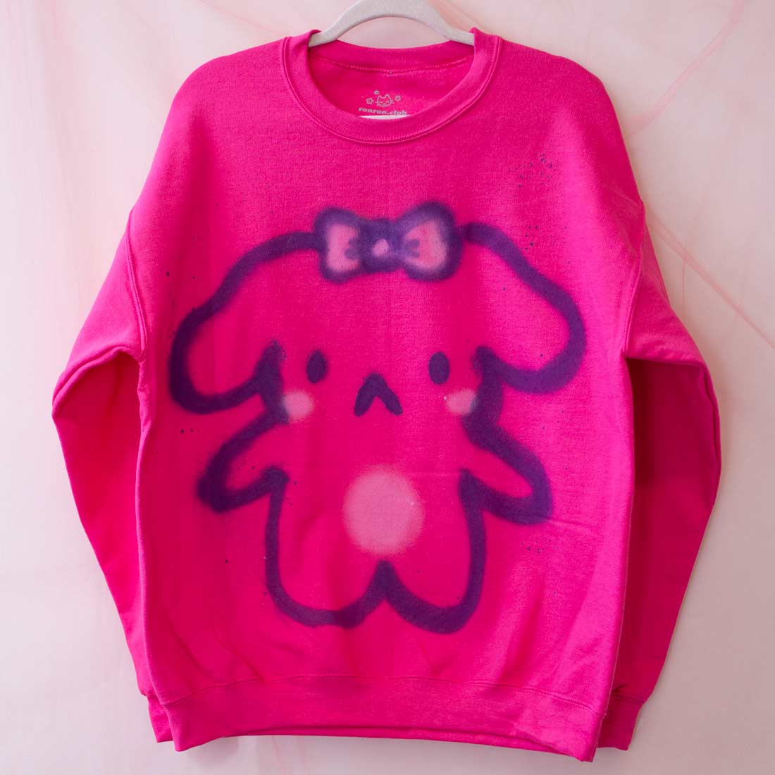 Spray painted Disco Bunny Crewneck