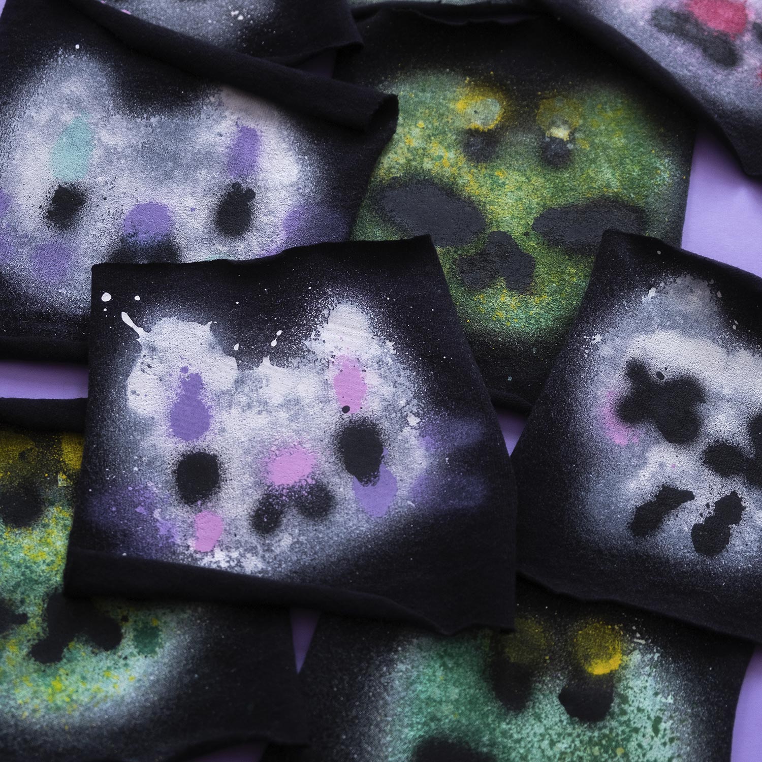 Spray Painted Cat Patches