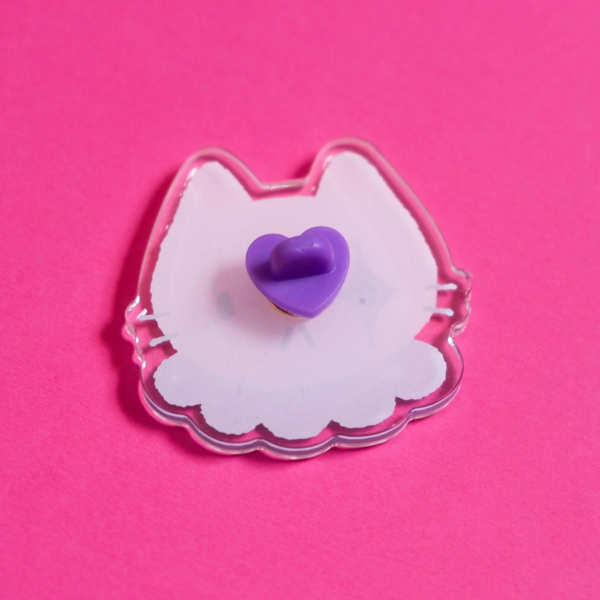 Clown cat pin 2"