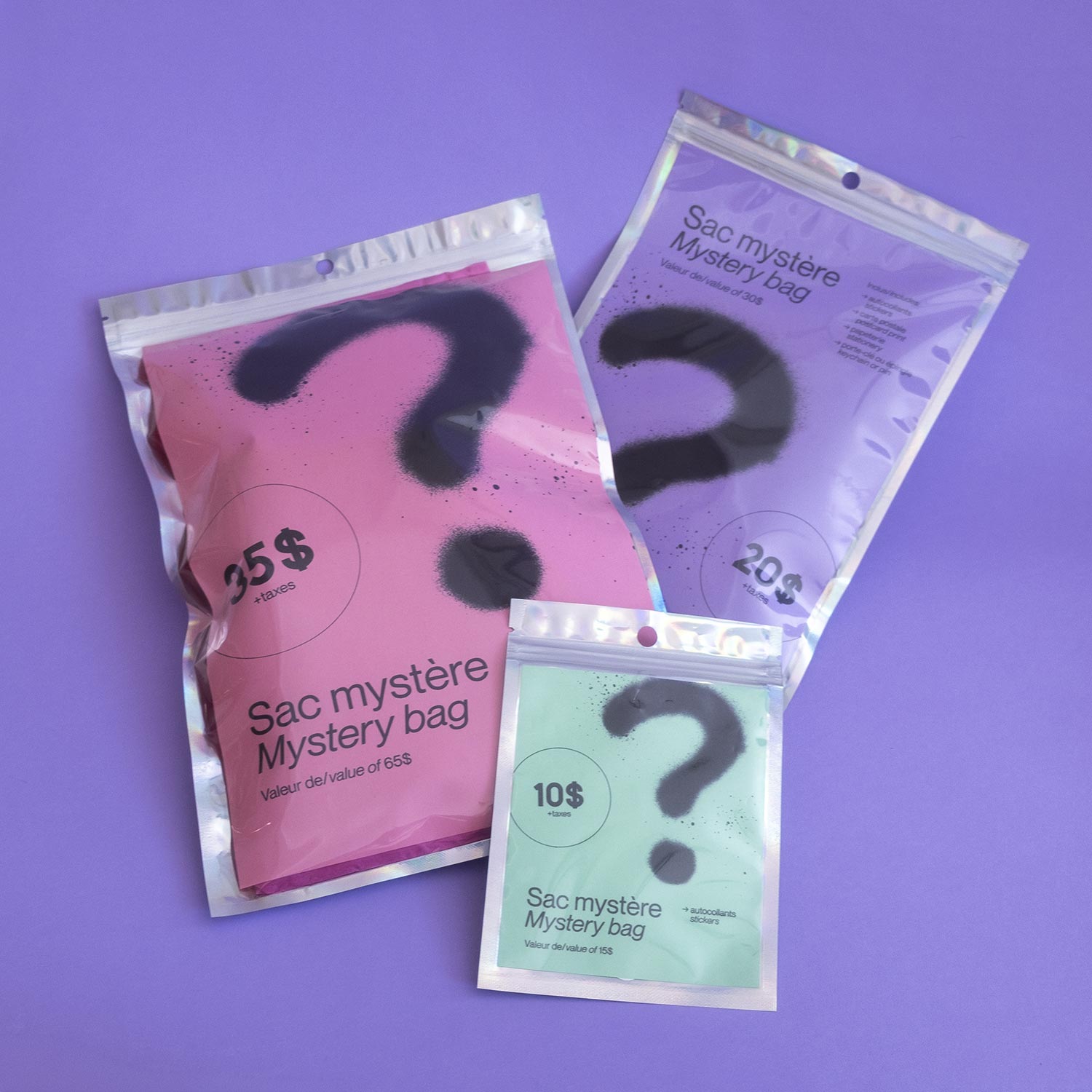 Mini sac mystère d'autocollants