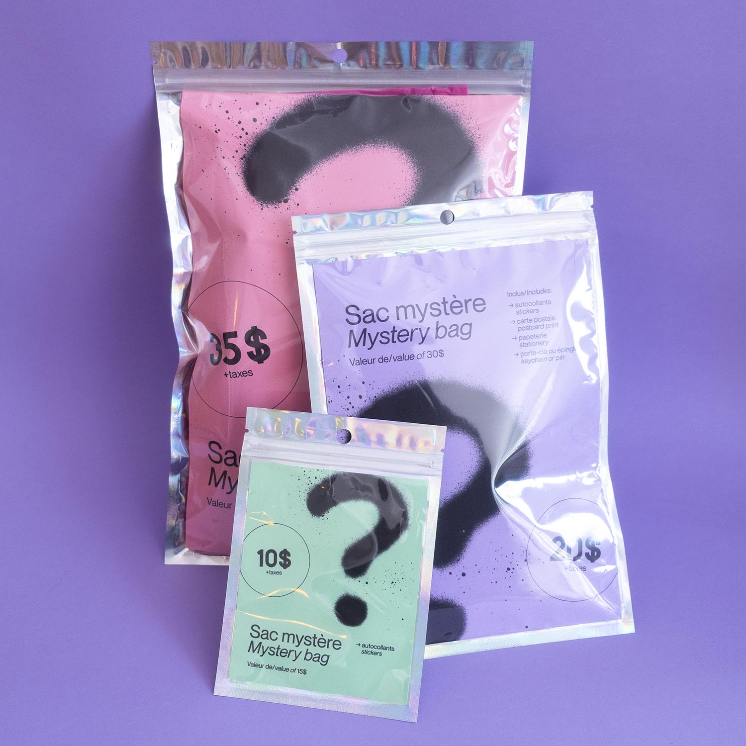 Mini sac mystère d'autocollants