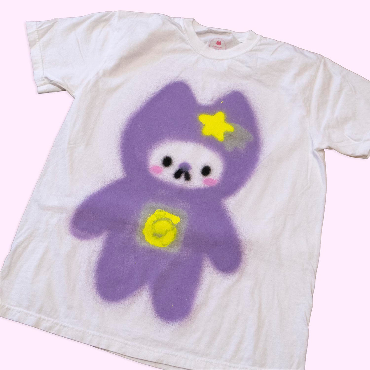 Unique "Shooting Star Cat" T-Shirt, large size