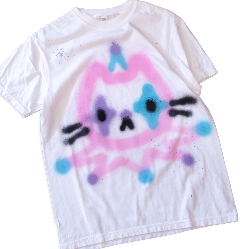 Unique "Cat Clown" T-Shirt, small size