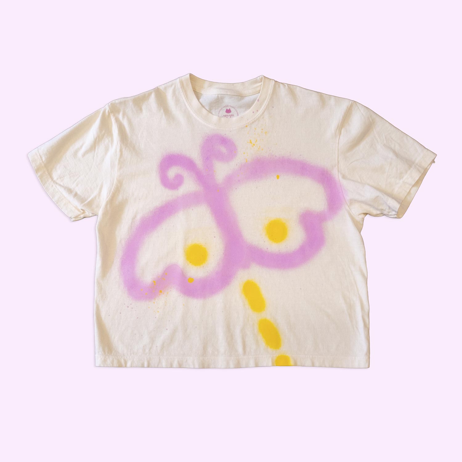 T-shirt boxy "petit papillon", taille unique medium