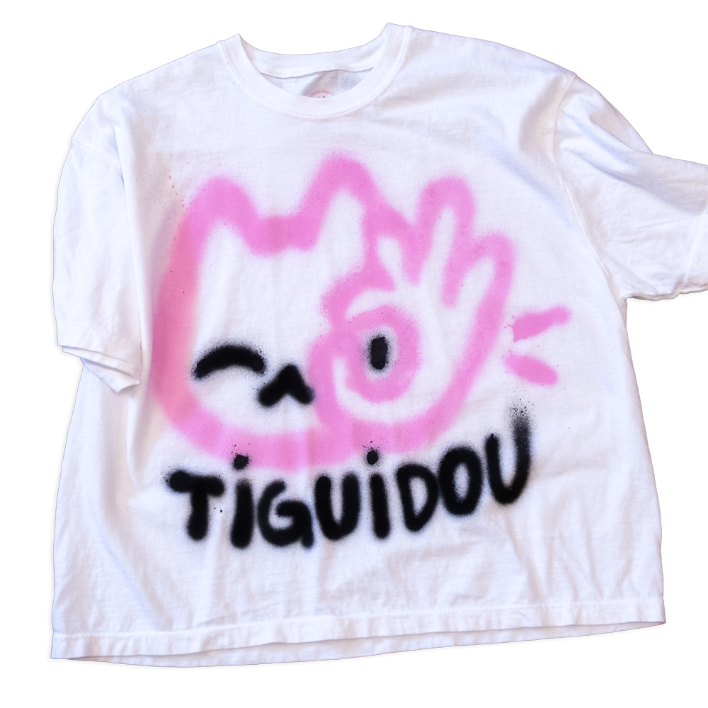 T-shirt boxy "Tiguidou", taille unique large