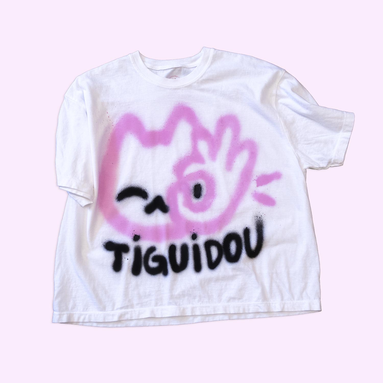 T-shirt boxy "Tiguidou", taille unique large