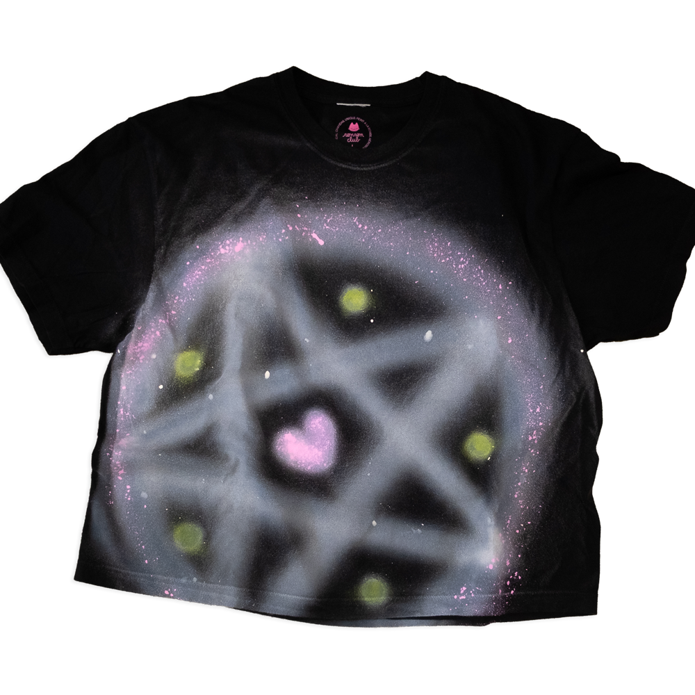 Unique "Big Pentacle" Boxy T-Shirt, large size