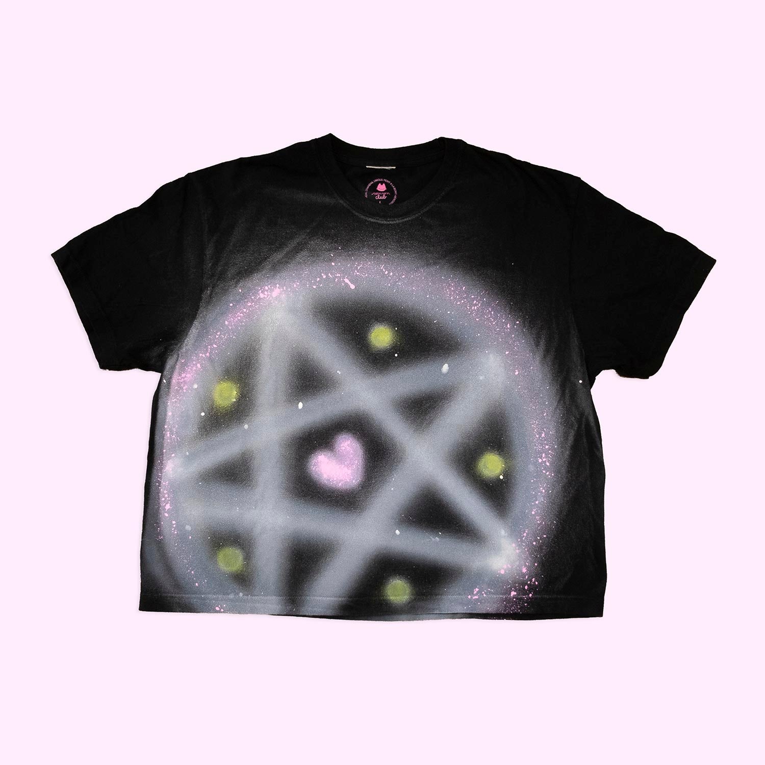 Unique "Big Pentacle" Boxy T-Shirt, large size