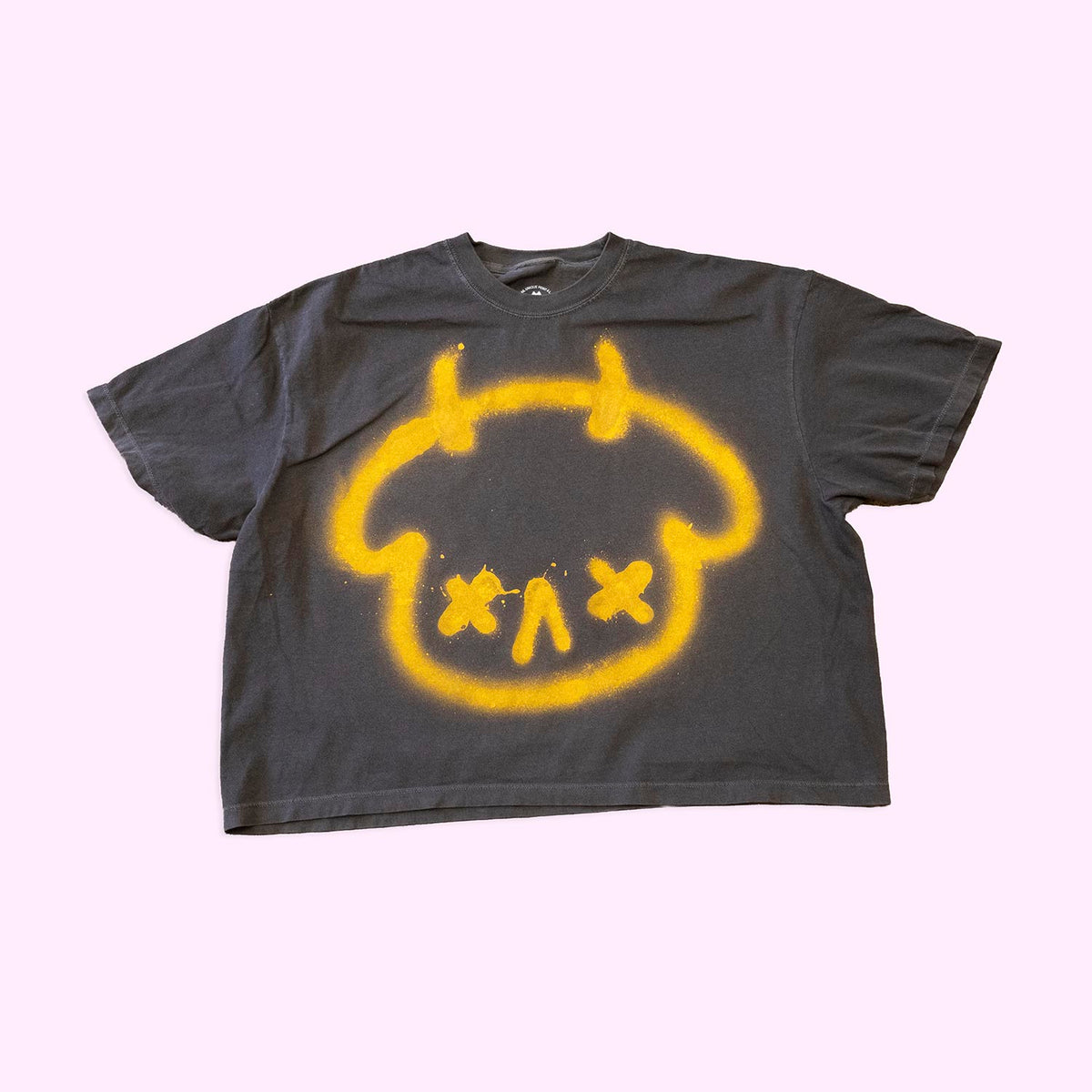T-shirt boxy "Pitou evil or", taille unique XL