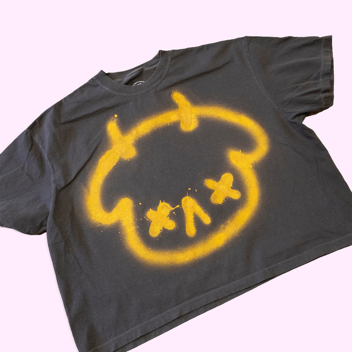 T-shirt boxy "Pitou evil or", taille unique XL