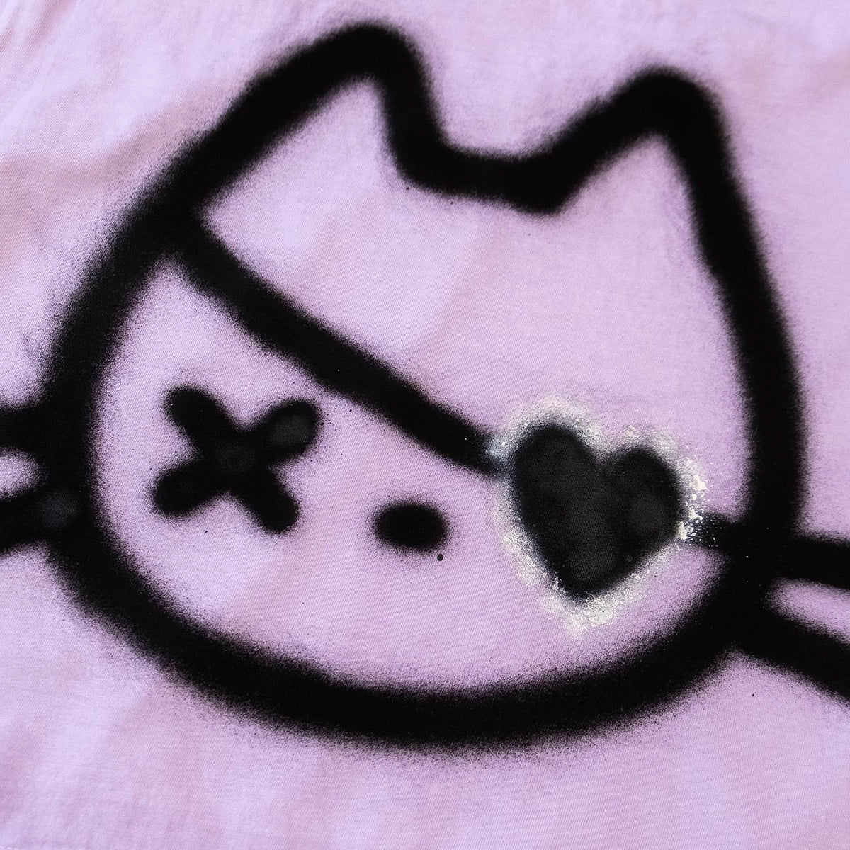 T-shirt boxy "Chat pirate cutie", taille unique large