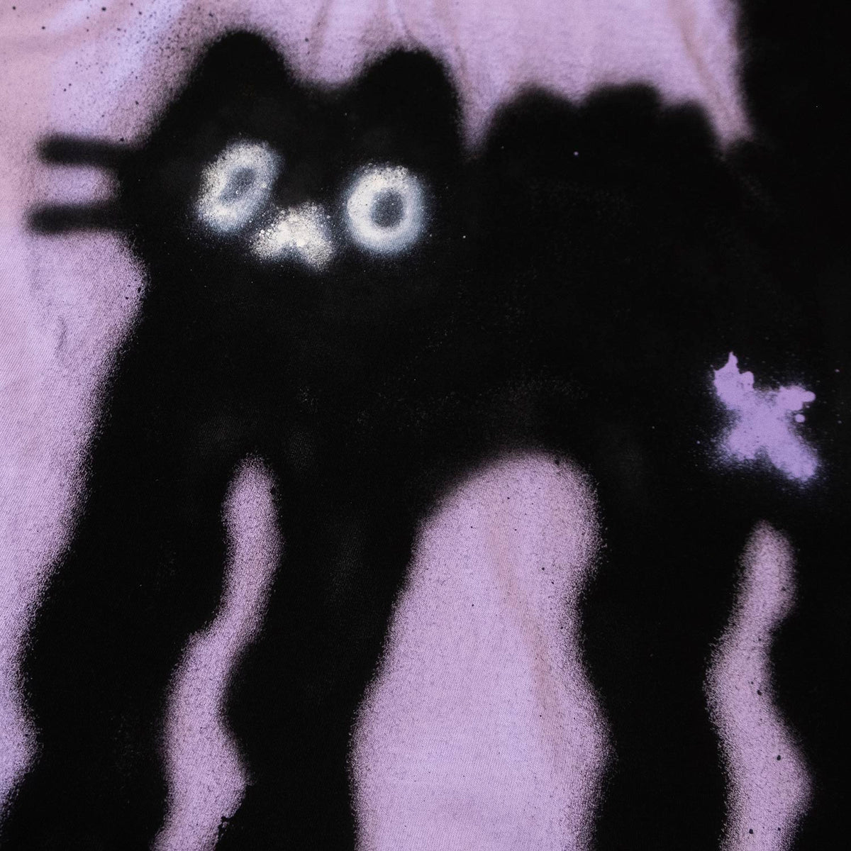 T-shirt "Chat noir apeuré", taille unique large