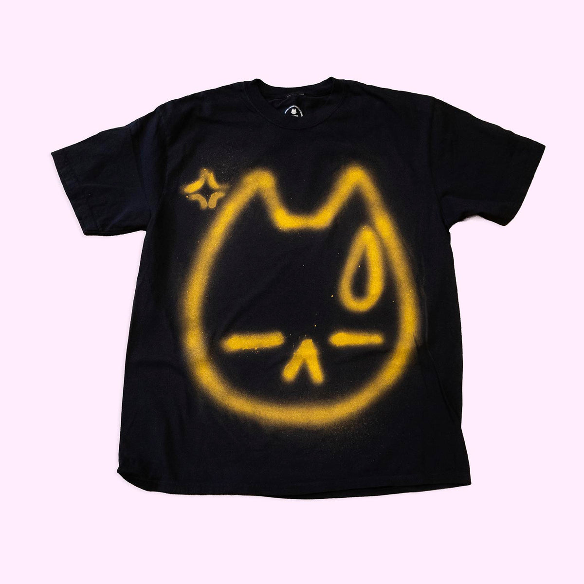T-shirt "Chat exaspéré or", taille unique XL