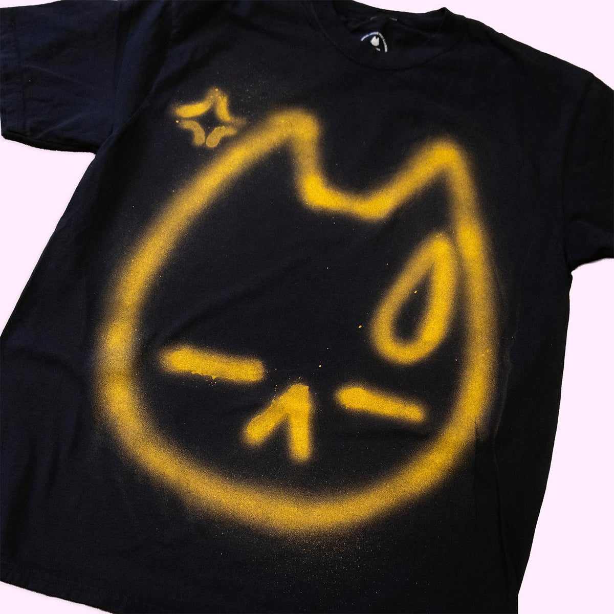 T-shirt "Chat exaspéré or", taille unique XL