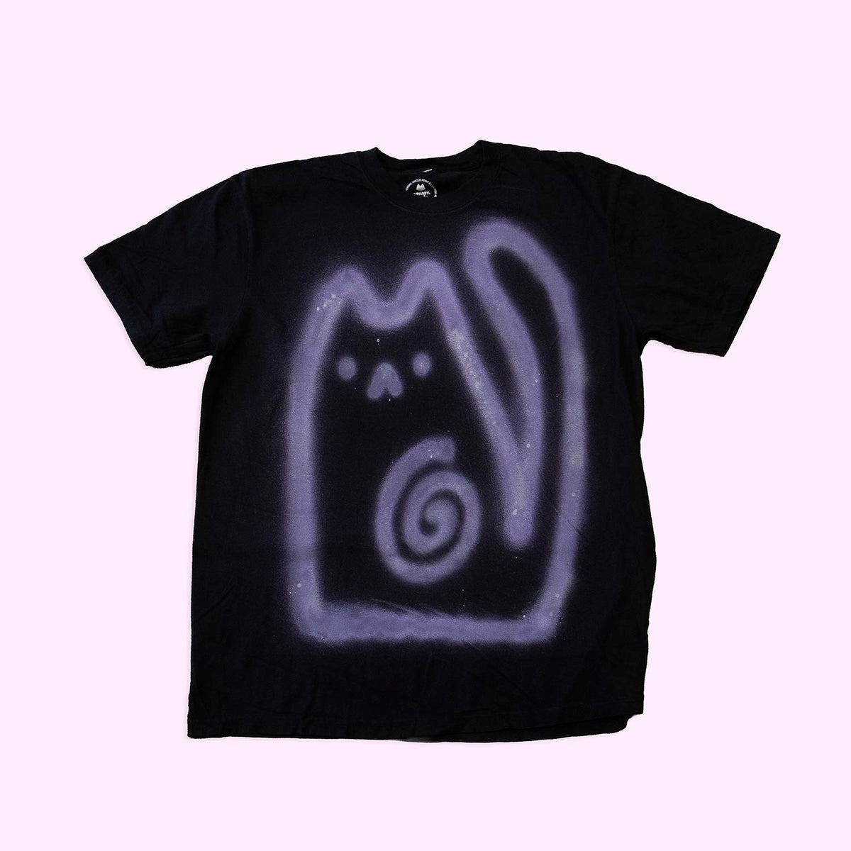 Unique "Spiral Cat" T-Shirt, large size