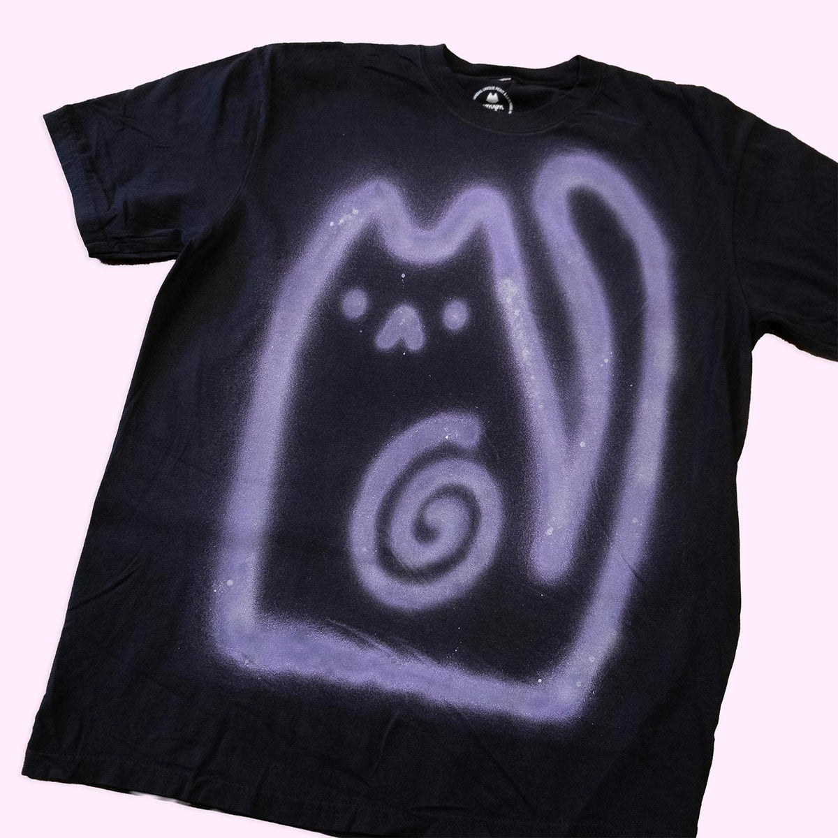 Unique "Spiral Cat" T-Shirt, large size