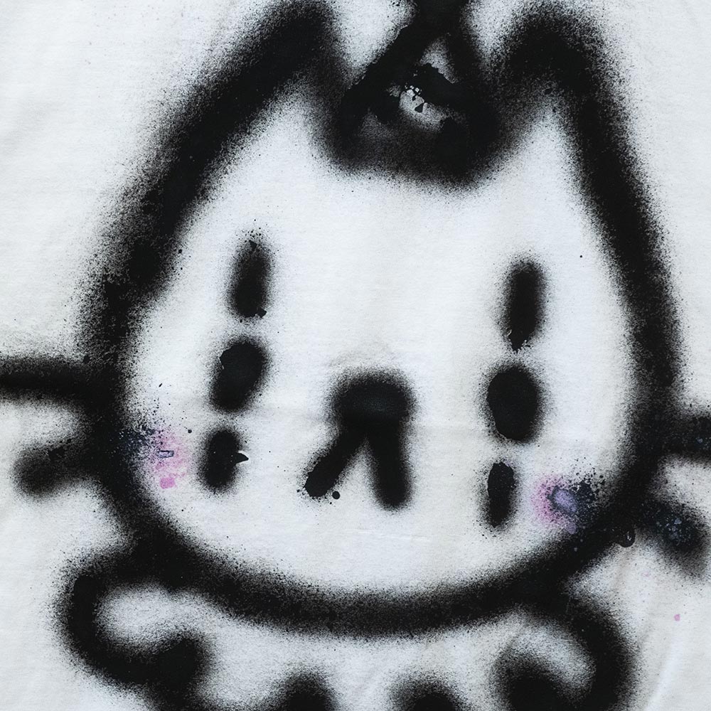 Unique “Pierrot clown cat” t-shirt (S)