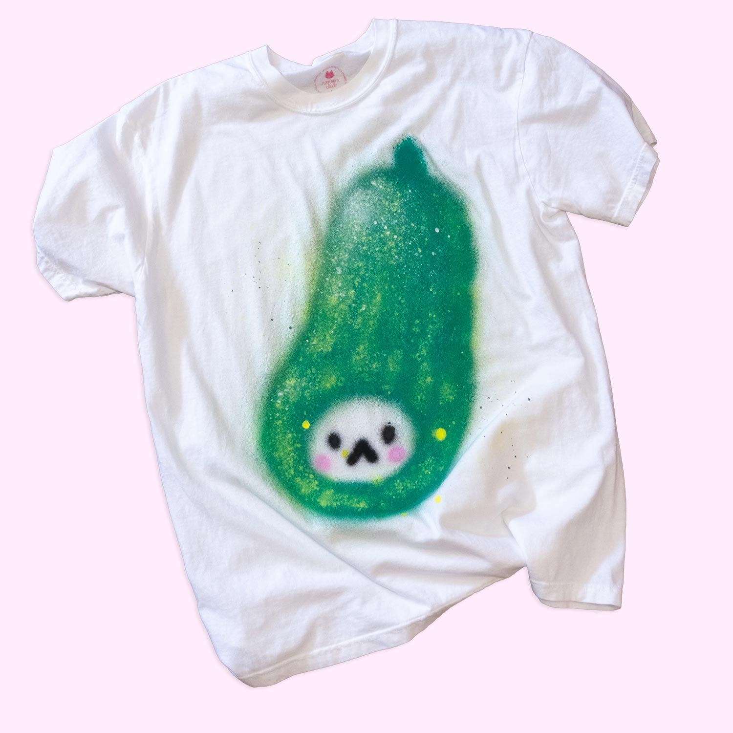 T-shirt "chat cornichon", taille unique large