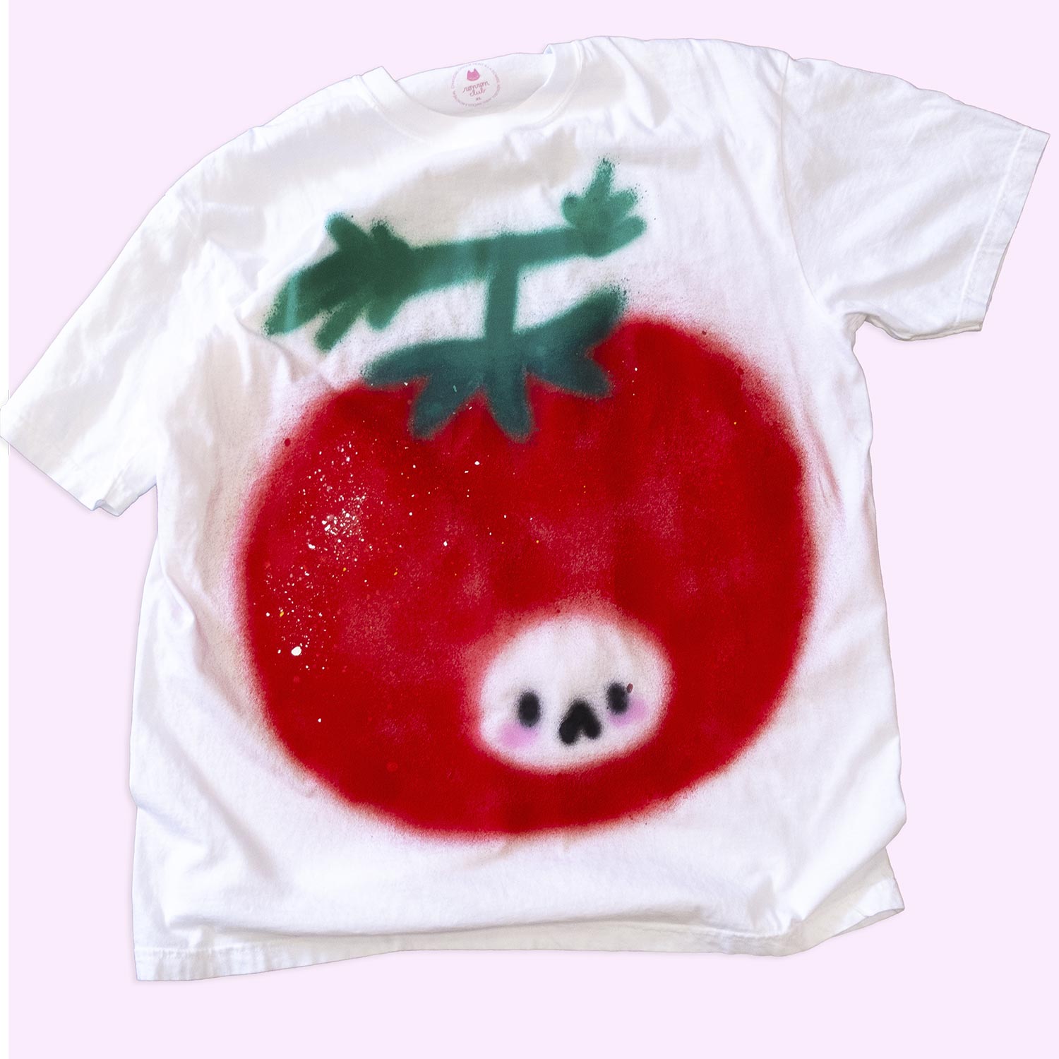 T-shirt "chat tomates", taille unique XL