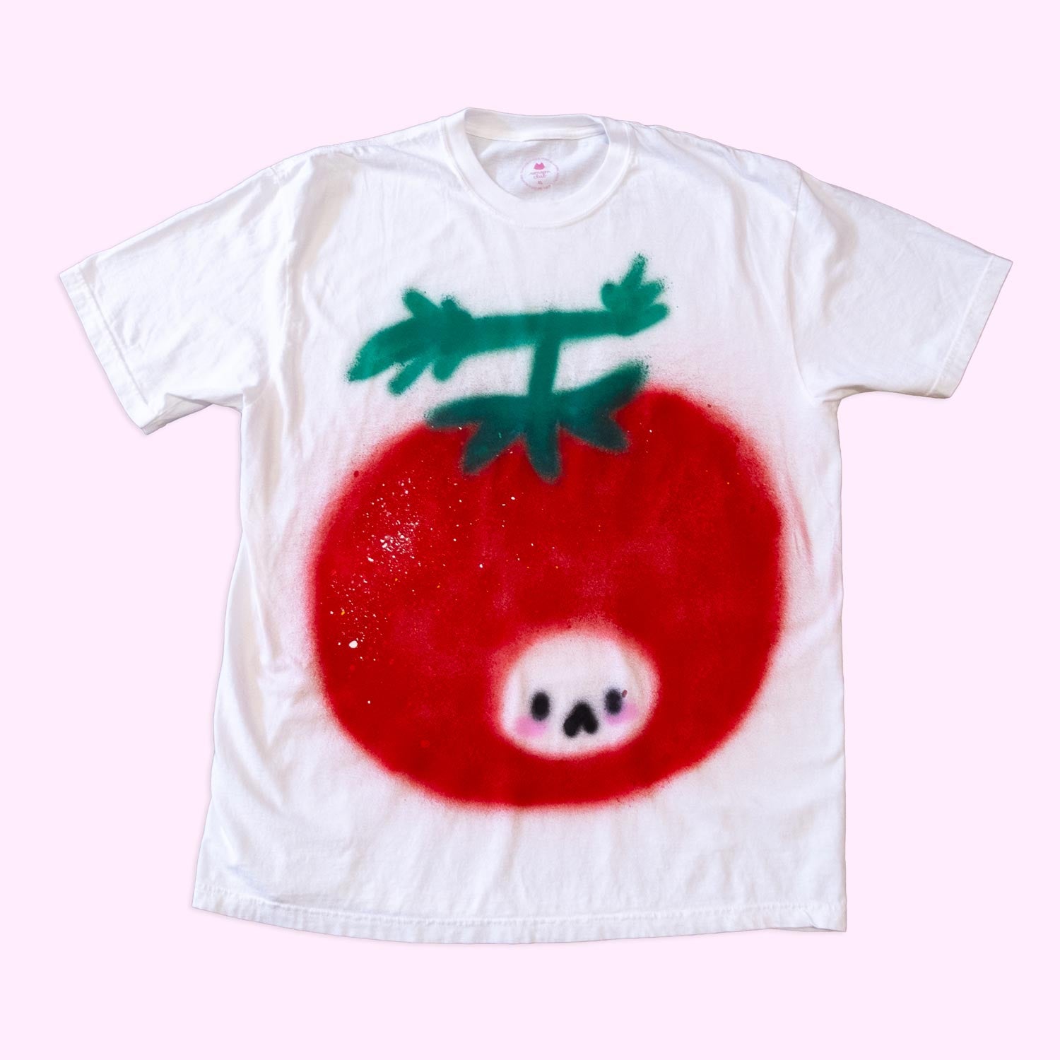 T-shirt "chat tomates", taille unique XL