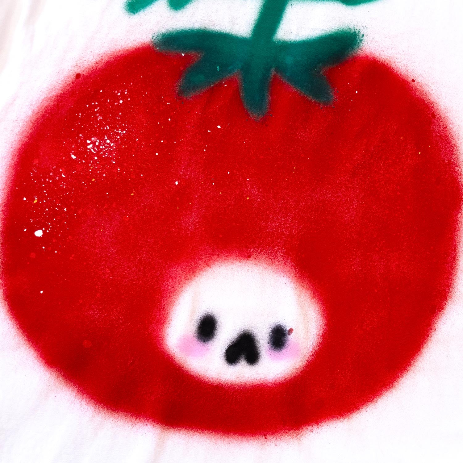 T-shirt "chat tomates", taille unique XL