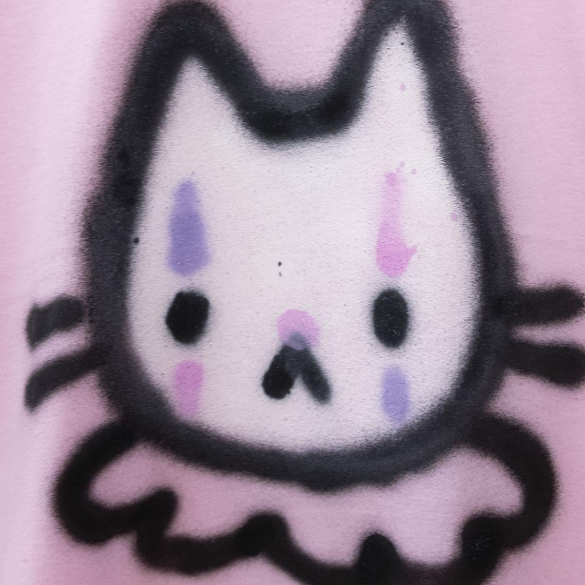 Spray painted Cat Clown T-shirt (L)