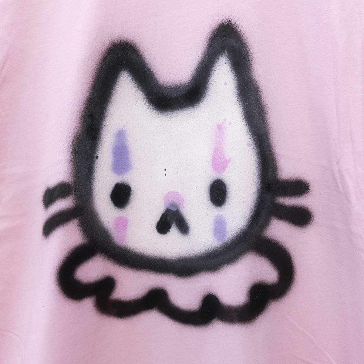 Spray painted Cat Clown T-shirt (L)