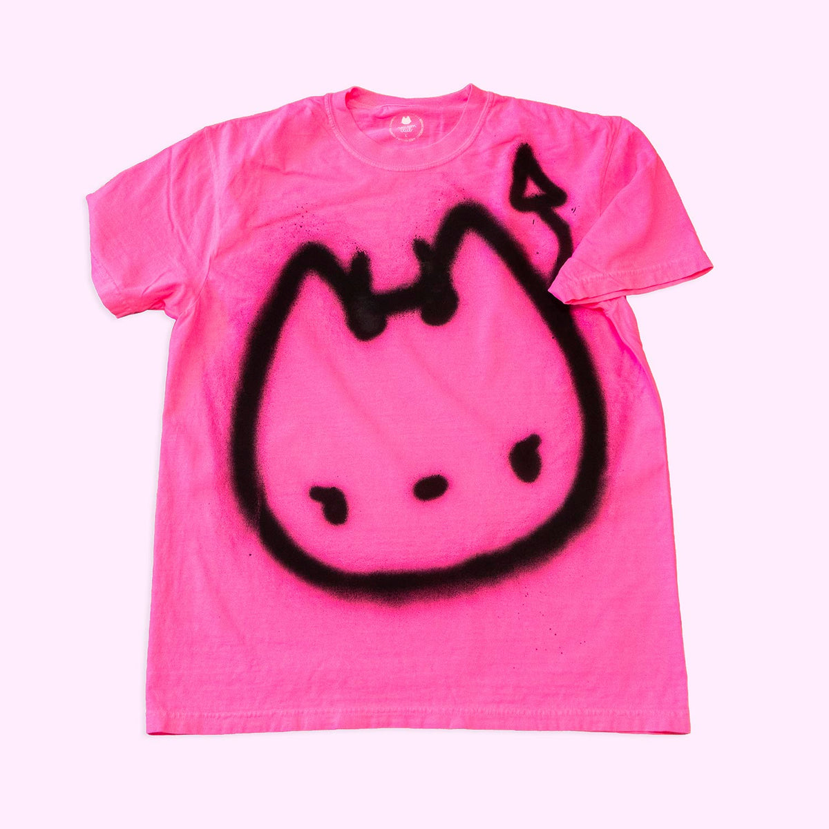 T-shirt "Chaton diabolique", taille unique large