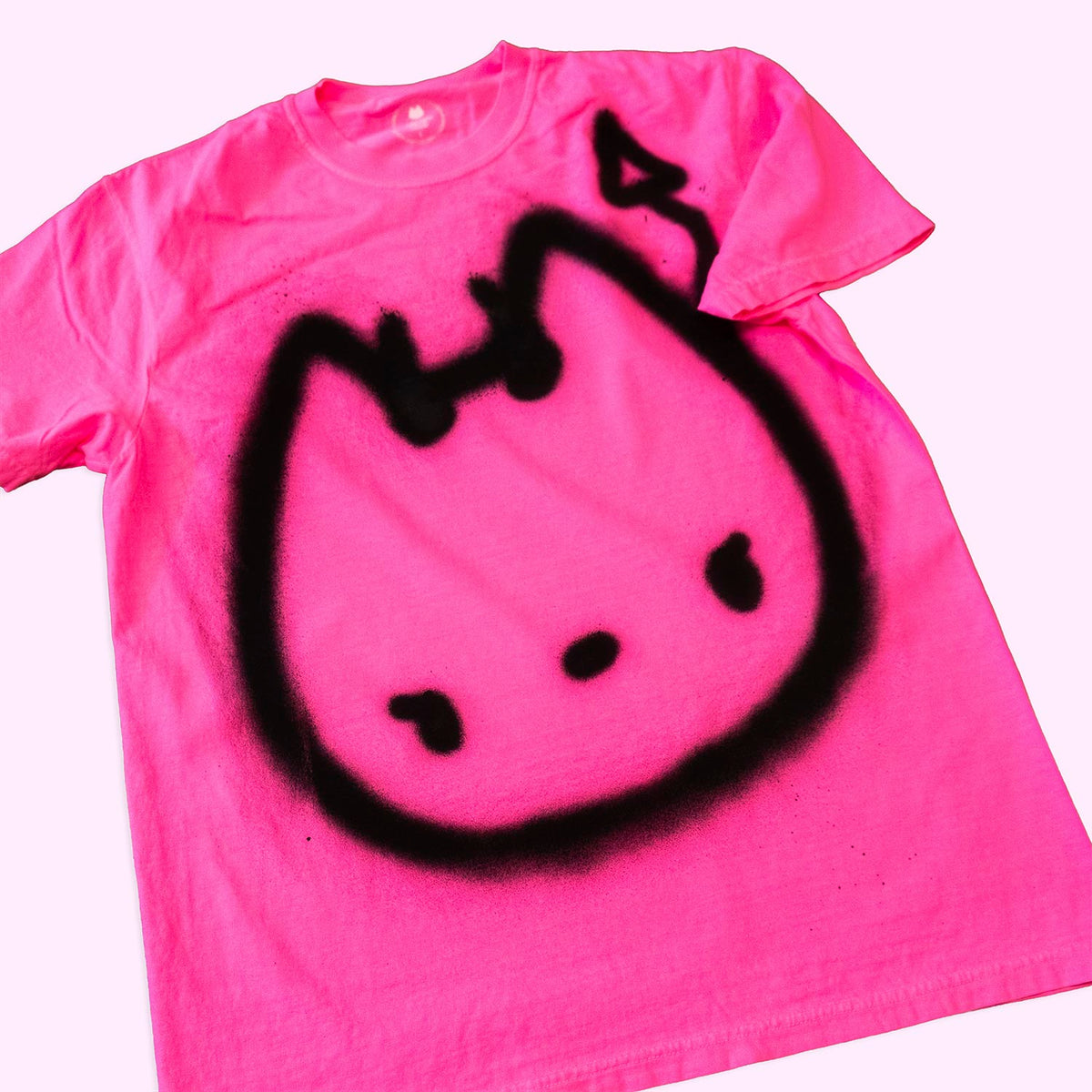 T-shirt "Chaton diabolique", taille unique large