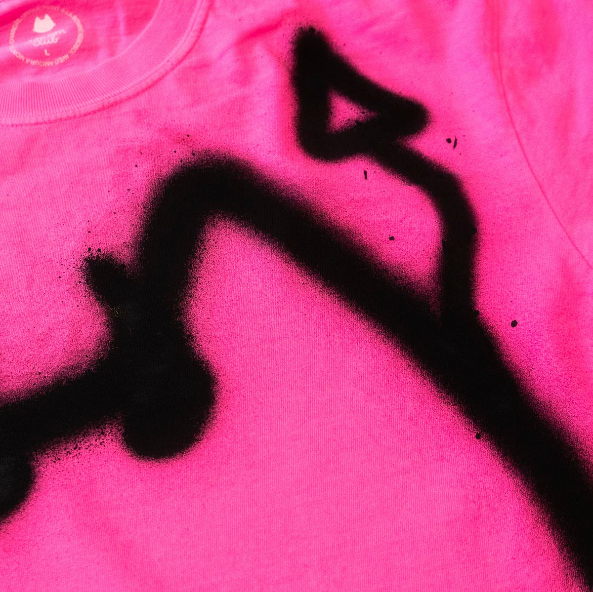 T-shirt "Chaton diabolique", taille unique large