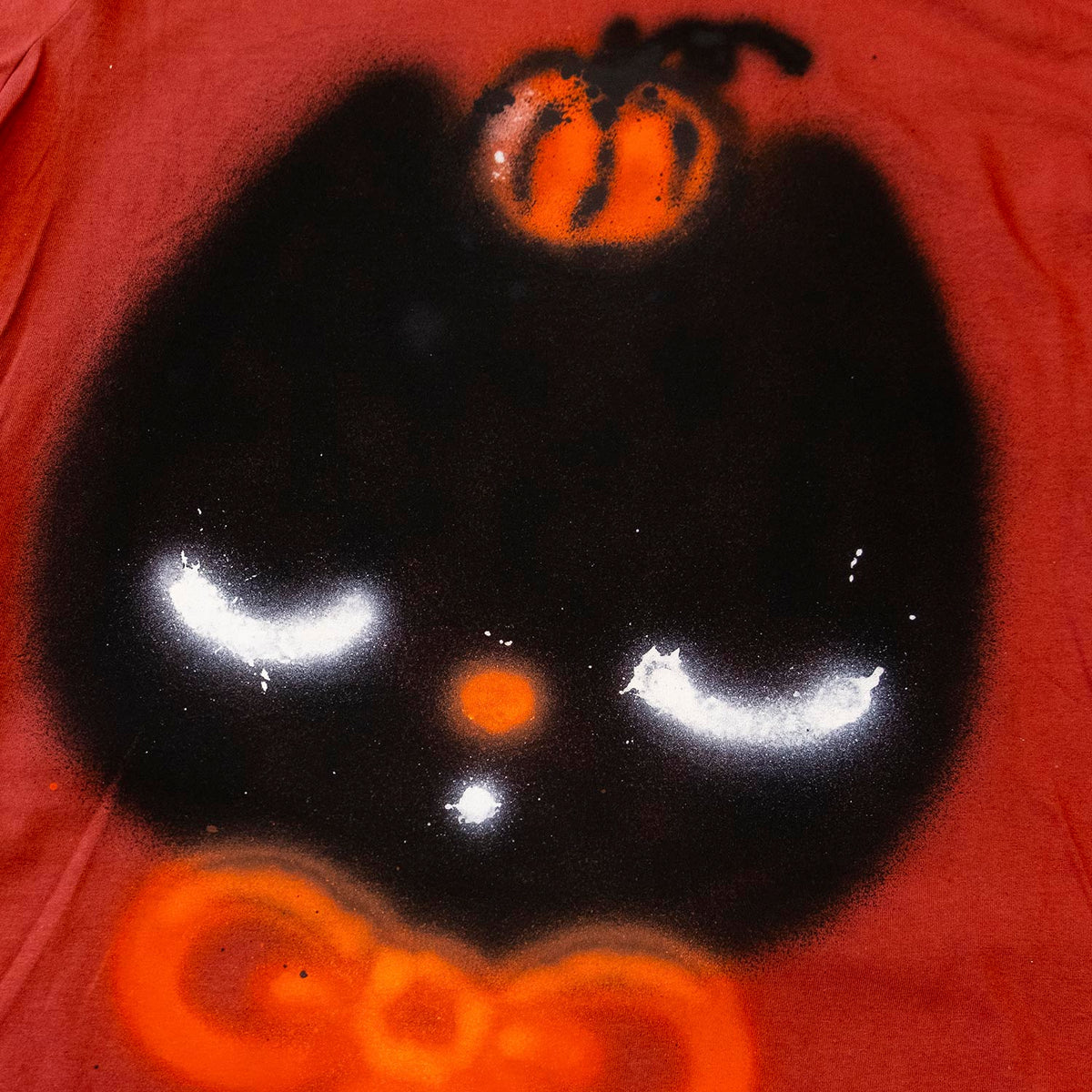 T-shirt "Chat noir et citrouille", taille unique large