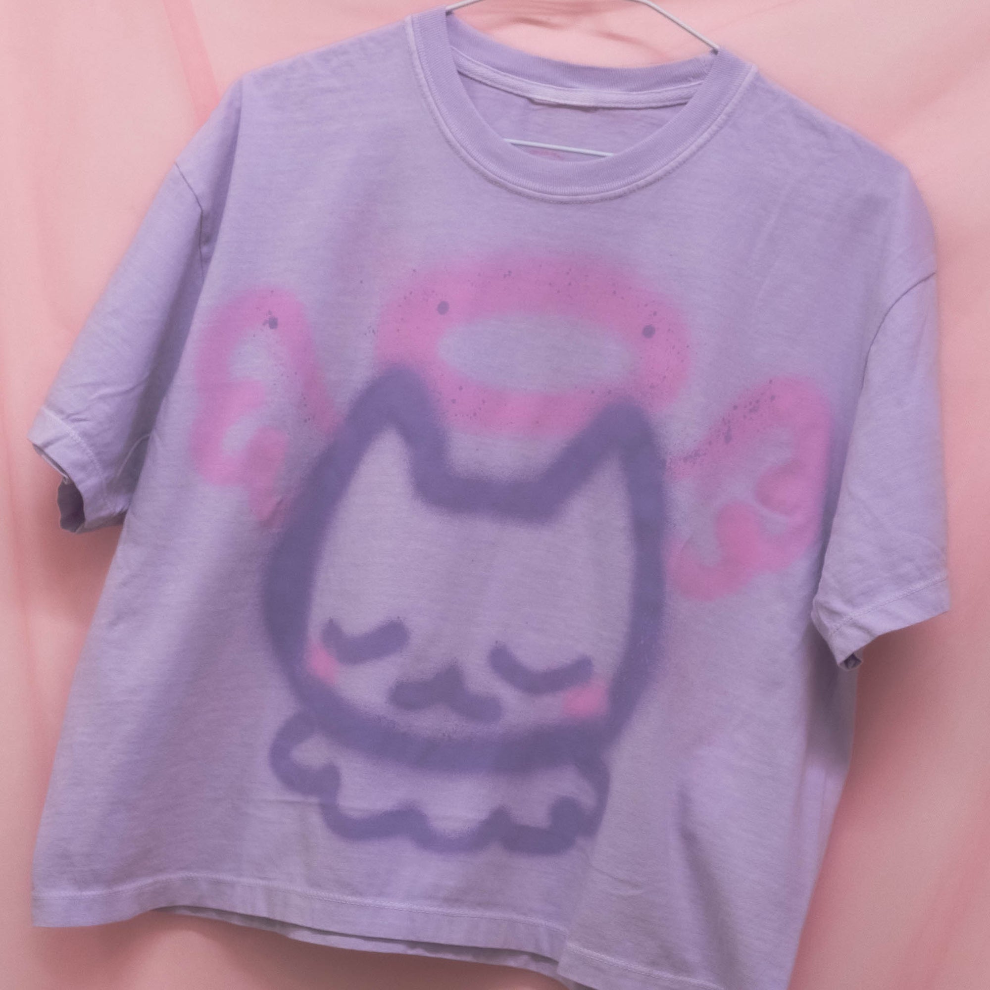 Unique “Angel Cat” boxy t-shirt (S)