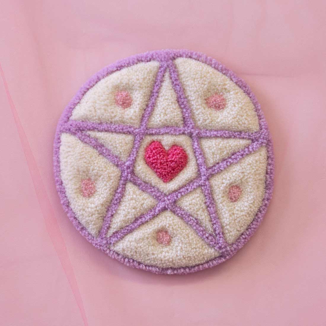 Pastel Pentacle Wall Rug 11"