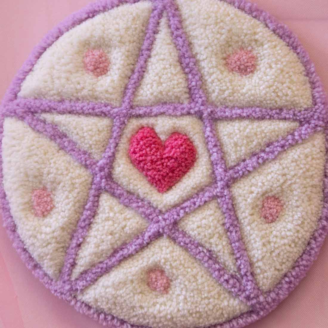 Pastel Pentacle Wall Rug 11"