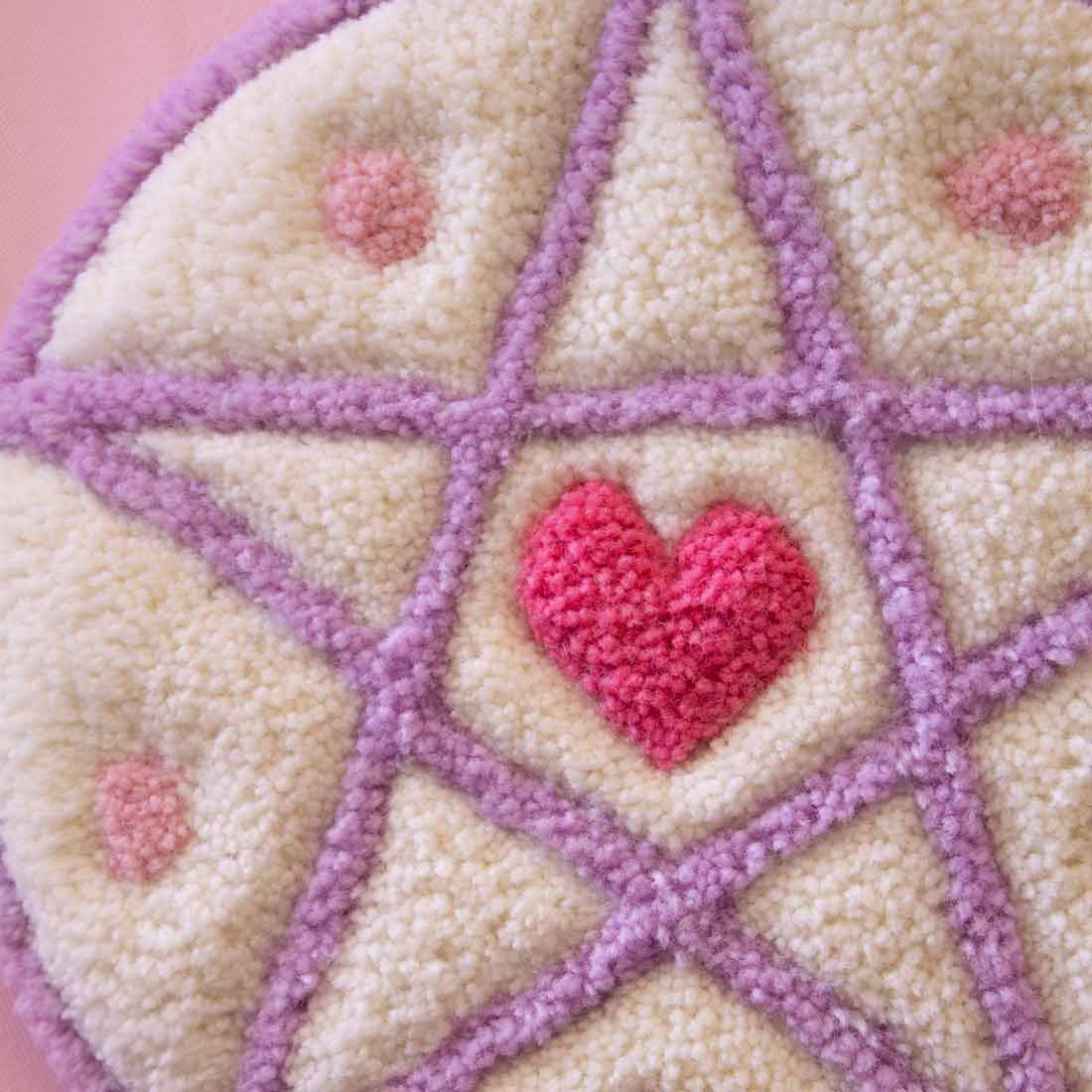 Pastel Pentacle Wall Rug 11"