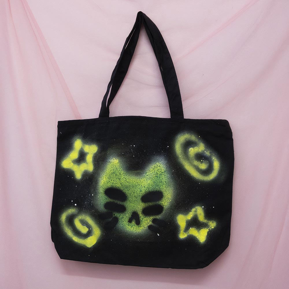 Tote bag "chat alien" unique