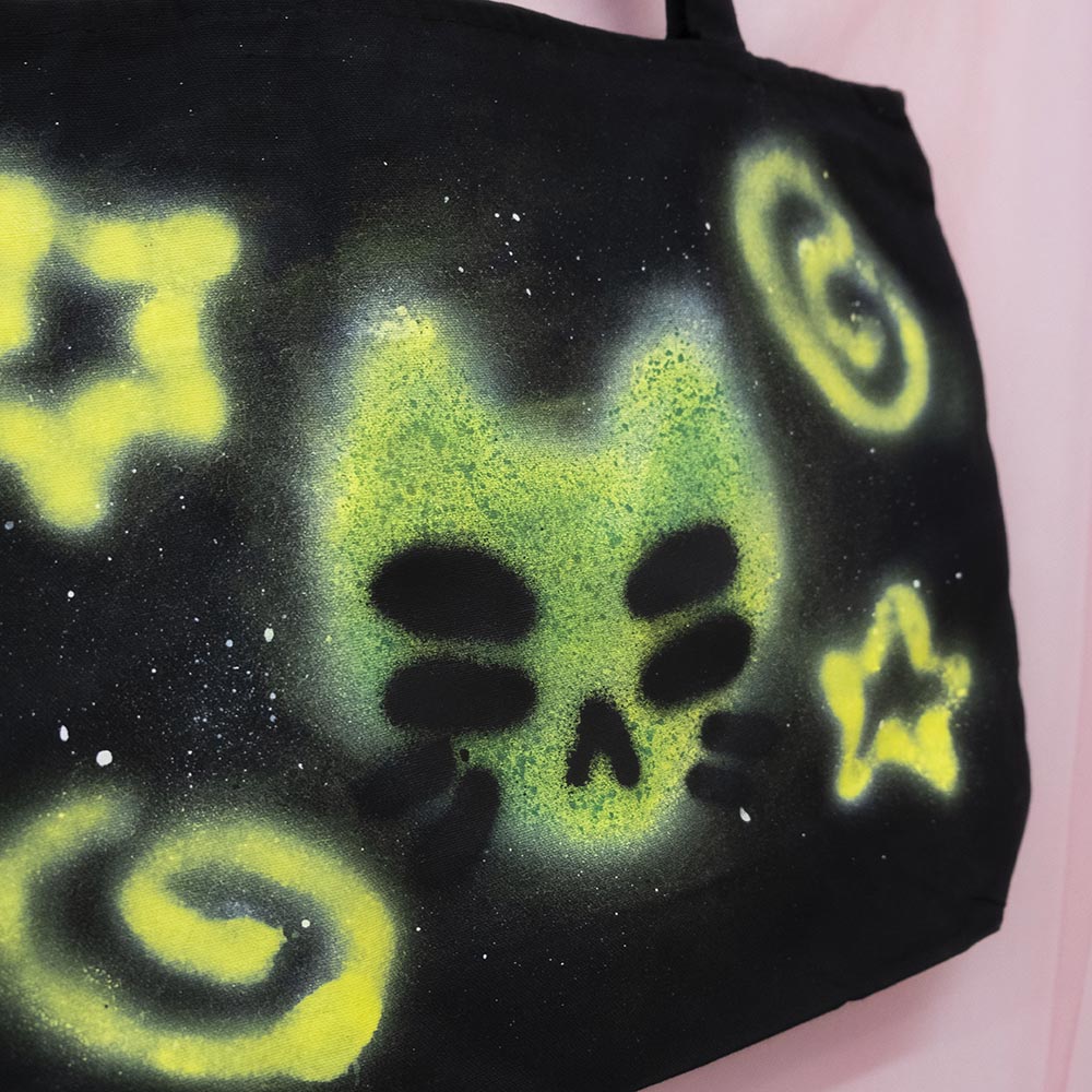 Tote bag "chat alien" unique