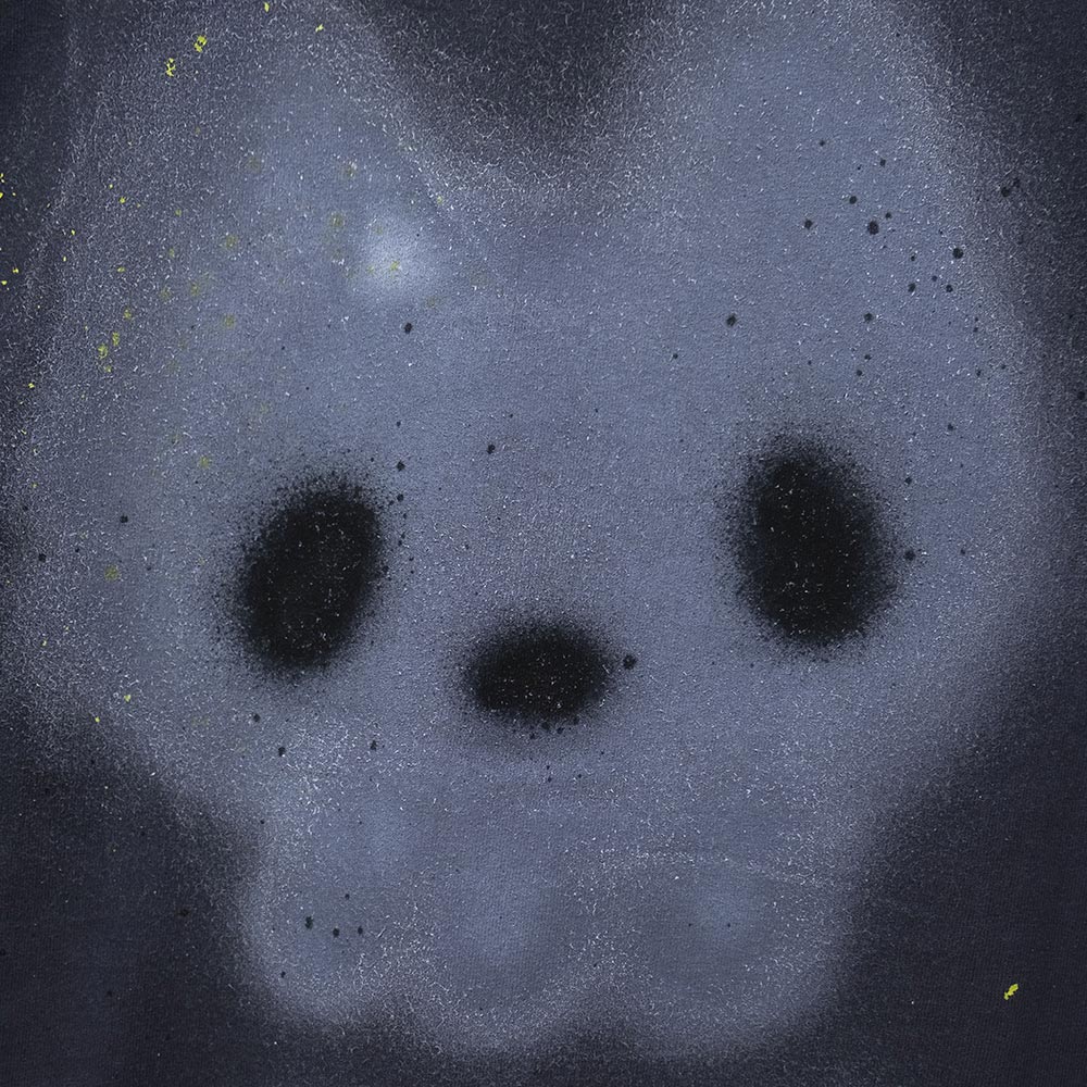 Cat Skull Spray painted T-shirt (XL)