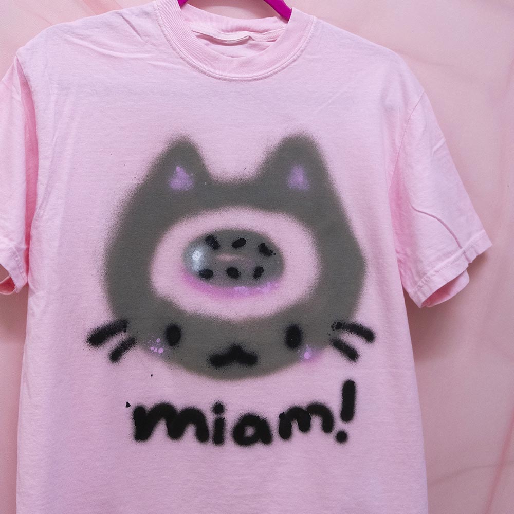 Yummy Donut Spray painted T-shirt (XL)