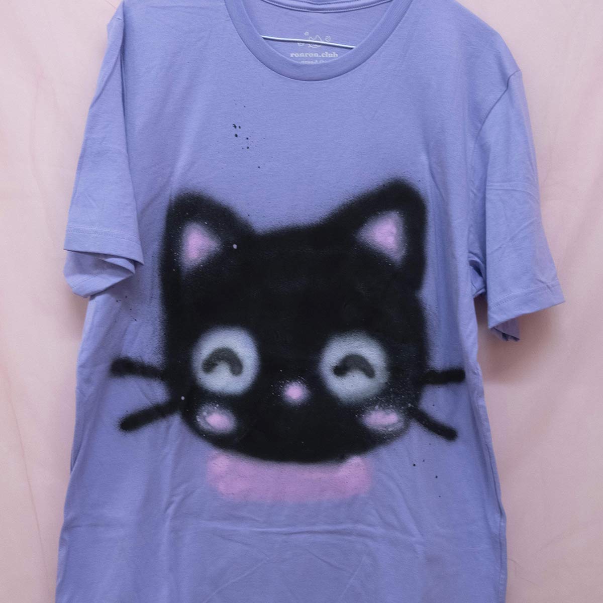 T-shirt chococat peinturé en aérosol (M)