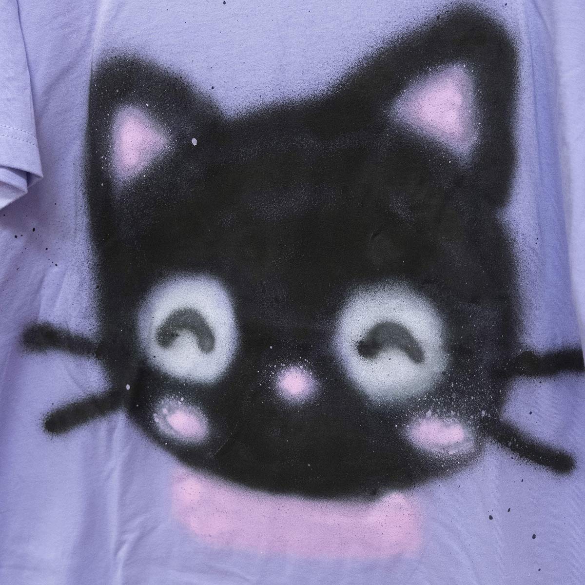 T-shirt chococat peinturé en aérosol (M)