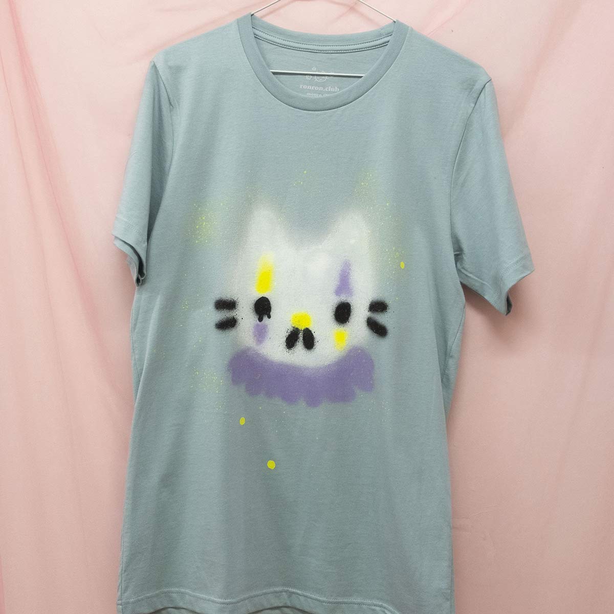 Spray painted Cat Clown T-shirt (M)