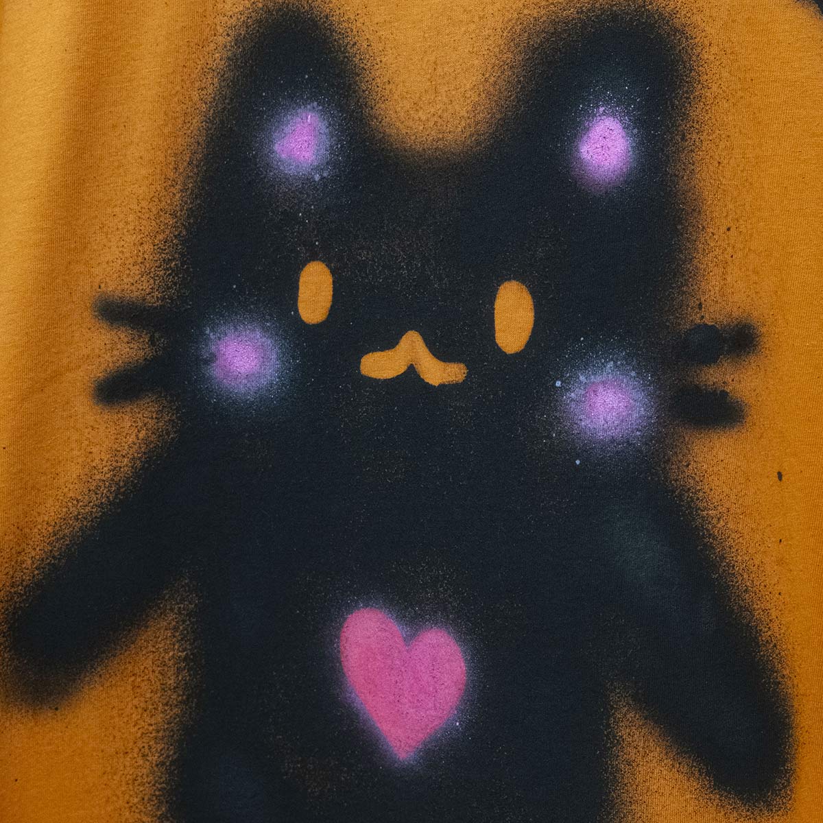 Spray painted Mysterious Creature T-shirt (XL)