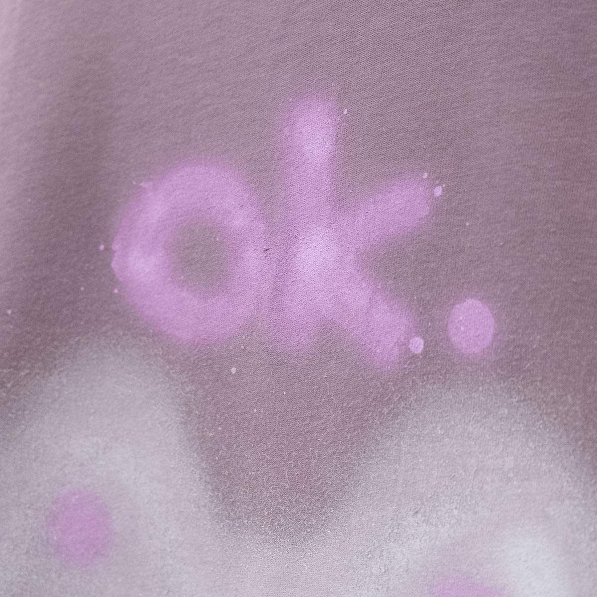 Spray painted Ok Cat T-shirt (XL)